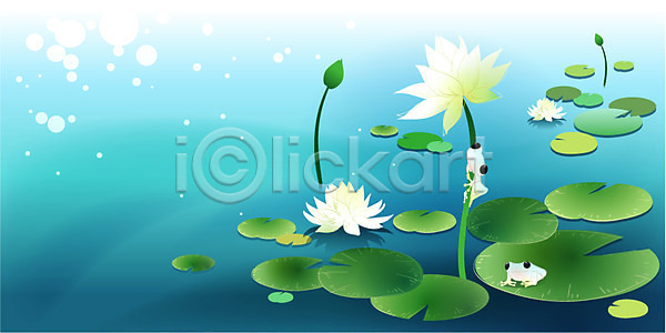 사람없음 EPS 일러스트 개구리 계절 꽃 날씨 맑음 물 백그라운드 사계절 식물 야외 여름(계절) 연꽃(꽃) 연못 연잎 자연 풍경(경치) 호수