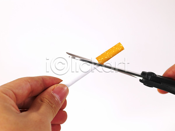 신체부위 JPG 포토 가위(도구) 금연 담배 사무용품 손