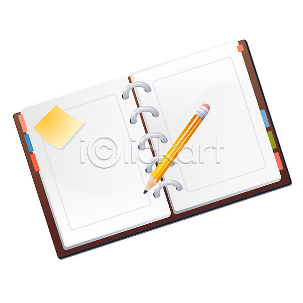 사람없음 EPS 아이콘 펄아이콘 계획표 다이어리 문구용품 사무용품 연필 오브젝트 포스트잇 필기구