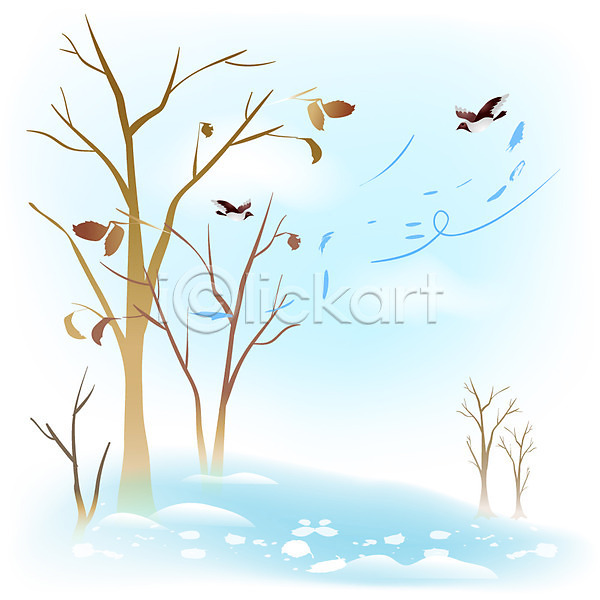 추위 사람없음 EPS 일러스트 겨울 겨울배경 계절 까치 나무 낙엽 눈(날씨) 대한 바람 백그라운드 사계절 설경 식물 야외 여러그루 자연 절기 조류 풍경(경치)