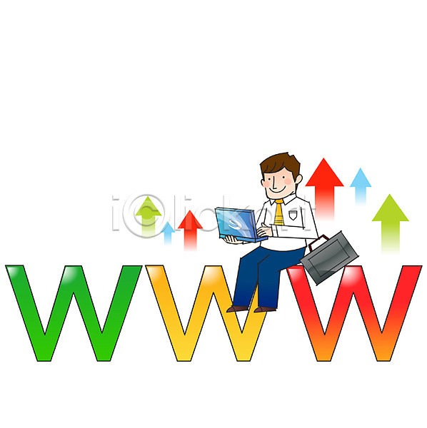 상승 전자상거래 활발 희망 20대 남자 남자만 남자한명만 사람 성인 성인남자만 성인남자한명만 성인만 성인한명만 청년남자만 청년남자한명만 청년만 한명 EPS 일러스트 가방 경제 긍정적 낙천적 노트북 미소(표정) 비즈니스 비즈니스라이프 비즈니스맨 수익 앉기 업무 웃음 웹 이익 인터넷 작업 작업실 전신 직장인 컴퓨터 화살표
