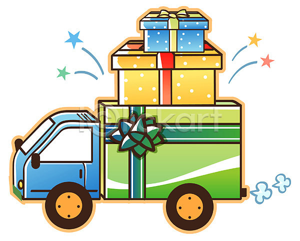 사람없음 EPS 아이콘 큐티아이콘 교통 교통수단 리본 배송 선물 선물상자 운송업 육상교통 택배 트럭 화물