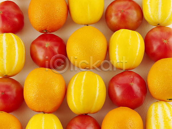 사람없음 JPG 근접촬영 포토 하이앵글 가로 과일 디저트 백그라운드 스튜디오촬영 식물 오렌지 제철 제철과일 참외 컬러푸드 토마토 패턴