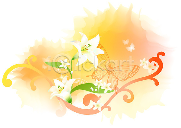 사람없음 EPS 일러스트 템플릿 꽃 꽃백그라운드 나비 무늬 문양 백그라운드 백합(꽃) 식물 재스민 화사함