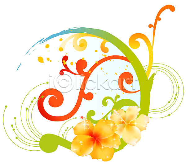 사람없음 EPS 일러스트 템플릿 꽃 꽃백그라운드 무늬 문양 백그라운드 식물 주황색 컬러 화사함