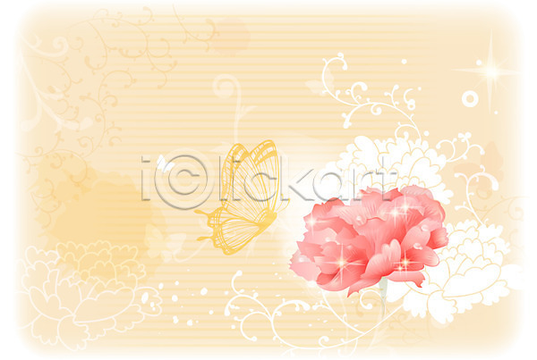 사람없음 EPS 일러스트 템플릿 꽃 꽃백그라운드 나비 모란 무늬 문양 백그라운드 분홍색 식물 화사함
