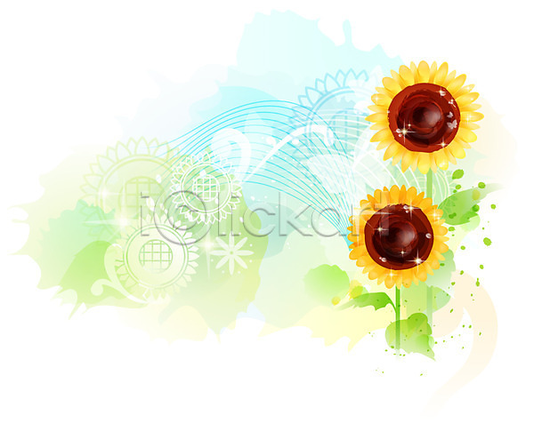 사람없음 EPS 일러스트 템플릿 꽃 꽃백그라운드 노란색 무늬 문양 백그라운드 식물 컬러 해바라기 화사함