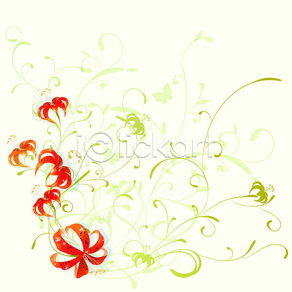 사람없음 EPS 일러스트 템플릿 꽃 꽃백그라운드 나리꽃 무늬 문양 백그라운드 빨간색 식물 컬러 화사함