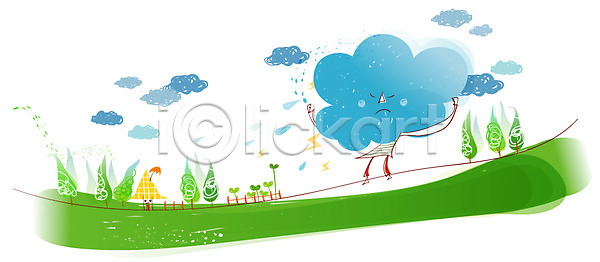 사람없음 EPS 일러스트 계절 구름(자연) 구름캐릭터 나무 날씨 먹구름 백그라운드 번개 비(날씨) 사계절 새싹 야외 여름(계절) 울타리 자연 자연요소 장마 초원(자연) 풍경(경치)