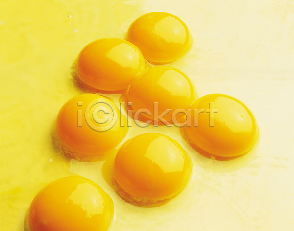 사람없음 JPG 근접촬영 포토 가로 계란 노란색 노른자 식재료 실내 알 음식 컬러 흰자