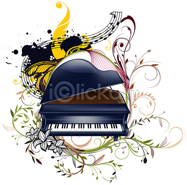 사람없음 EPS 일러스트 건반 건반악기 그랜드피아노 문양 백그라운드 악기 음악 음표 추상 피아노(악기)