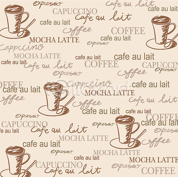 티타임 사람없음 EPS 일러스트 단어 디자인 무늬 문양 문자 백그라운드 상업시설 영어 잔 카페 커피 컵 패턴