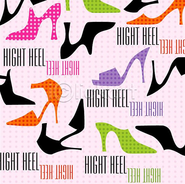 사람없음 EPS 일러스트 구두 디자인 무늬 문양 백그라운드 샌들 신발 여성화 잡화 패션 패턴 하이힐