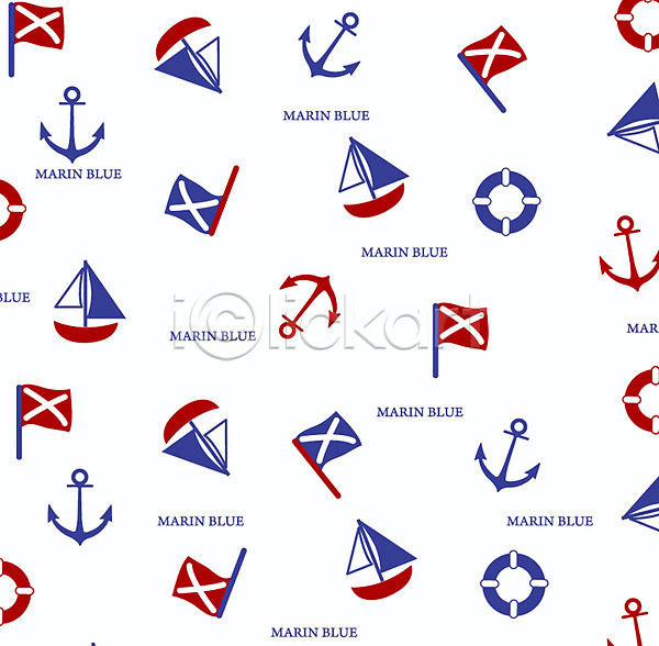 사람없음 EPS 일러스트 깃발 닻 디자인 무늬 문양 배(교통) 백그라운드 패턴 핸들