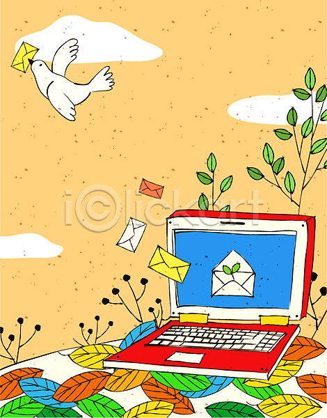 소식(알림) 사람없음 EPS 라인일러스트 일러스트 구름(자연) 나뭇잎 낙엽 노트북 동물 라인아트 백그라운드 비둘기 비즈니스 알림 웹 이메일 이벤트 인터넷 정보통신 조류 컴퓨터 편지 편지봉투