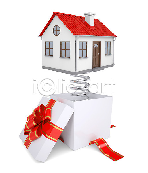 사람없음 JPG 포토 해외이미지 건물 부동산 빨간색 상자 선물 선물상자 안락 오픈 원자 주택 컬러풀 해외202004 흰배경
