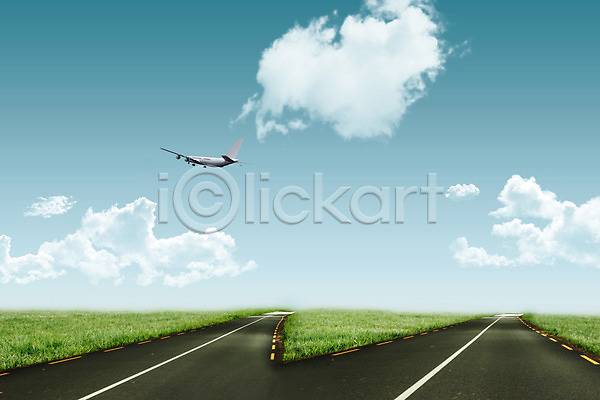 사람없음 JPG 포토 해외이미지 고속도로 구름(자연) 도로 디지털 방향 비행기 여행 카피스페이스 컴퓨터그래픽 하늘 항공 해외202004