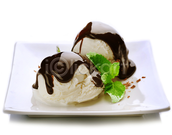 사람없음 JPG 포토 해외이미지 무료이미지 민트 아이스크림 접시 해외202004 흰배경