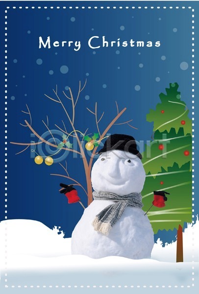 사람없음 PSD 카드템플릿 템플릿 겨울 기념일 나무 눈(날씨) 눈사람 야간 야외 장식 카드(감사) 크리스마스 크리스마스카드 크리스마스트리 풍경(경치) 합성