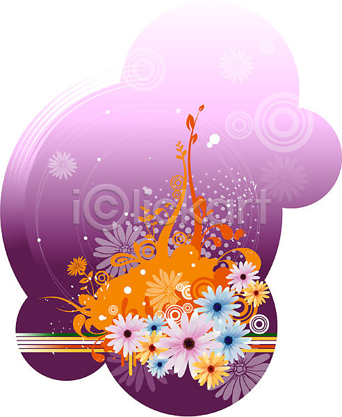 사람없음 EPS 실루엣 일러스트 템플릿 꽃 꽃백그라운드 무늬 문양 바람꽃 백그라운드 식물 자연 컬러풀 팝아트 퓨전