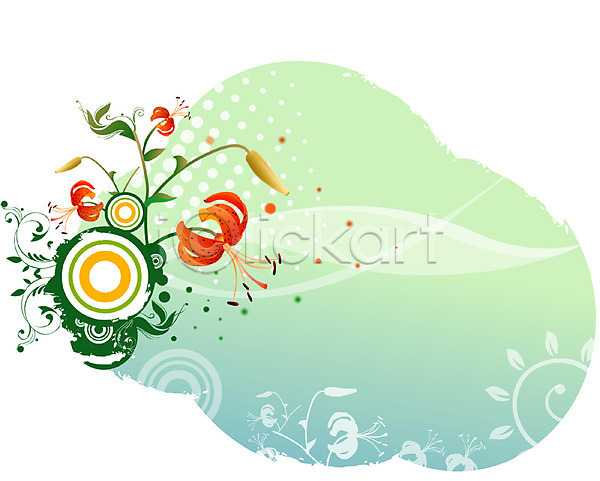사람없음 EPS 실루엣 일러스트 템플릿 꽃 꽃백그라운드 무늬 문양 백그라운드 백합(꽃) 식물 자연 줄기 참나리 팝아트 퓨전