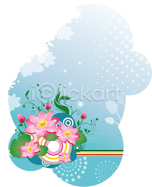 사람없음 EPS 실루엣 일러스트 템플릿 꽃 꽃백그라운드 무늬 문양 백그라운드 분홍색 식물 연꽃(꽃) 자연 줄기 팝아트 퓨전
