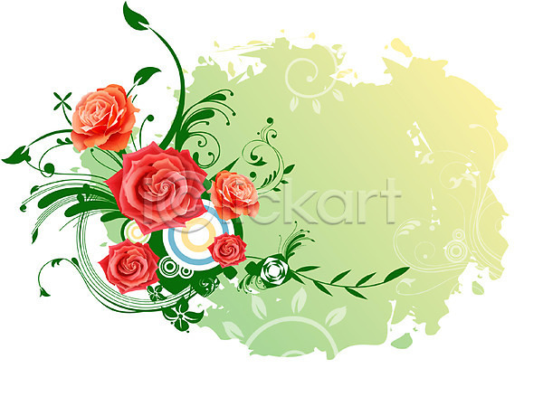 사람없음 EPS 실루엣 일러스트 템플릿 꽃 꽃백그라운드 무늬 문양 백그라운드 빨간색 식물 자연 장미 줄기 팝아트 퓨전