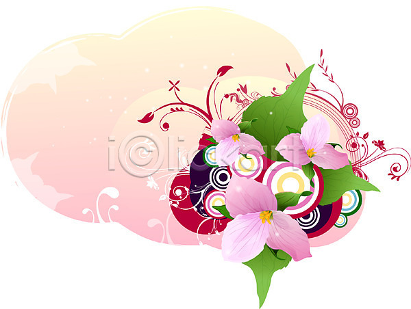 사람없음 EPS 실루엣 일러스트 템플릿 꽃 꽃백그라운드 무늬 문양 백그라운드 분홍색 식물 자연 줄기 팝아트 퓨전