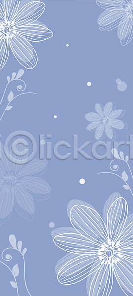 사람없음 EPS 일러스트 템플릿 꽃 꽃백그라운드 꽃잎 무늬 문양 백그라운드 식물 양귀비 잎 자연 줄기 파란색 패턴