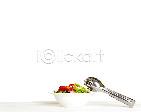 사람없음 JPG 포토 그릇 누끼 비트 샐러드 스튜디오촬영 식재료 양상추 음식 접시 집게 채소 파프리카 피망