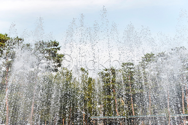 사람없음 JPG 포토 공원 물 분수 분수대 야외 여름(계절) 여름풍경 주간 풍경(경치)