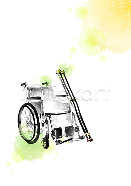 도움 사람없음 PSD 일러스트 목발 번짐 보조기구 붓터치 장애 장애인 캘리그라피 휠체어