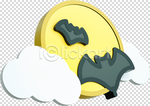 사람없음 3D PNG 디지털합성 편집이미지 3D소스 구름(자연) 누끼 달 로우폴리 박쥐 보름달 편집 편집소스 폴리곤 할로윈