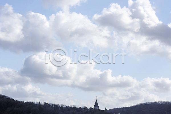 사람없음 JPG 포토 구름(자연) 나무 날씨 맑음 봄 십자가 야외 주간 파란색 풍경(경치) 하늘
