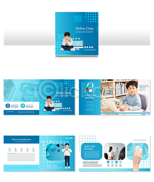 30대 남자 사람 성인 소년 신체부위 어린이 여러명 여자 한국인 INDD ZIP 인디자인 템플릿 교사 리플렛 모니터 손 여름(계절) 온라인강의 온택트 컴퓨터 파란색 팜플렛