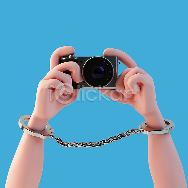 범죄 신체부위 3D PSD 디지털합성 편집이미지 3D소스 몰래카메라 손 손짓 수갑 오브젝트 카메라 파란색 편집 편집소스