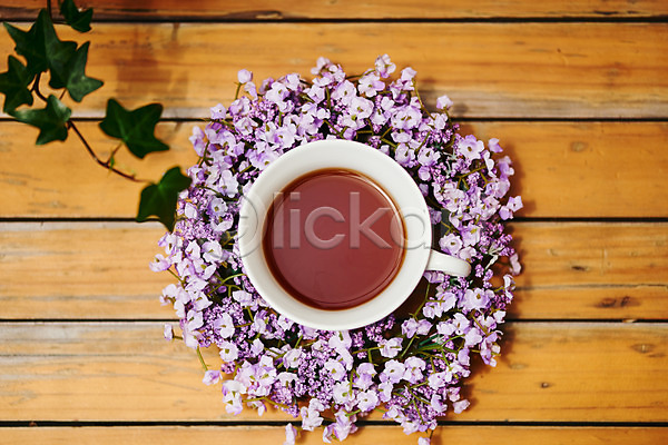 감성 사람없음 JPG 포토 하이앵글 꽃 식물 야외 오브젝트 주간 커피 커피잔 컬러풀 화관