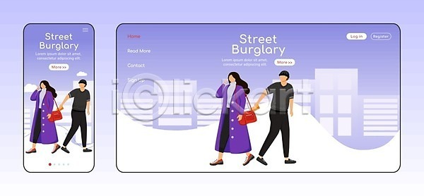 범죄 법 선택 위험 EPS 일러스트 템플릿 해외이미지 거리 단절 도시 레이아웃 모바일 목업 백그라운드 스마트폰 스크린 야외 웹 인터페이스 재산 절도 지갑 착륙 컨셉 컴퓨터 페이지 해외202008 해외일러스트 핸드폰