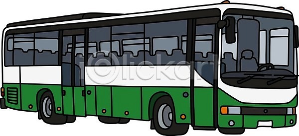 EPS 일러스트 해외이미지 교통시설 땅 만화 모터 버스 빛 승객 여행 자동차 초록색 해외202008 해외일러스트 흰색