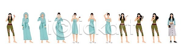 순서 20대 30대 동양인 백인 사람 성인 여자 EPS 일러스트 해외이미지 1 고립 그래픽 돌봄 디자인 디테일 만화 목욕가운 백그라운드 서기 세트 스파 신체 아침 애니메이션 얼굴 욕실 웹 유럽 일러캐릭터 일상 조립 치료 캐릭터 테라피 플랫 피부 피부관리 해외202008 해외일러스트 흰색