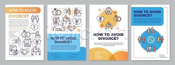 사람없음 EPS 일러스트 해외이미지 가정 관계 부부 세트 이혼 커플 해외202008