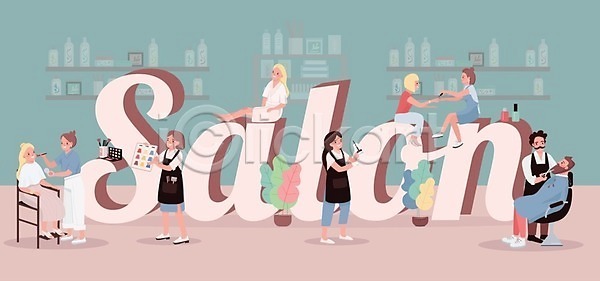 남자 성인만 여러명 여자 EPS 일러스트 해외이미지 네일아트 디자인 메이크업아티스트 면도 무료이미지 미용사 미용실 배너 백그라운드 분홍색 뷰티샵 서기 서비스 손톱관리 수염 앉기 이발사 컨셉 타이포그라피 해외202008 해외일러스트 화장