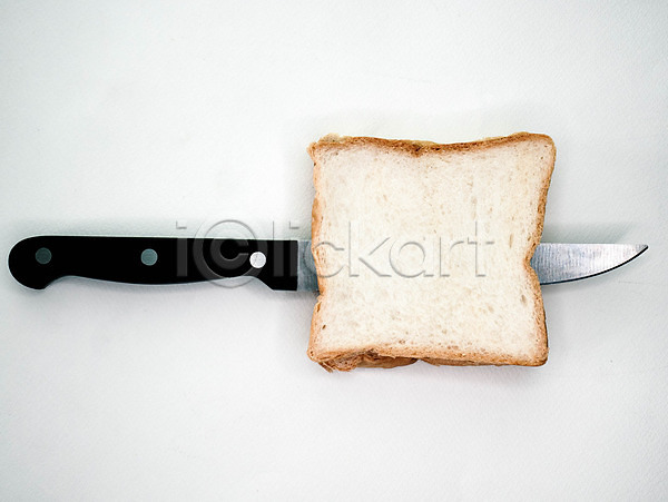 사람없음 JPG 포토 해외이미지 맛있는 식빵 실내 칼 해외202008 흰배경