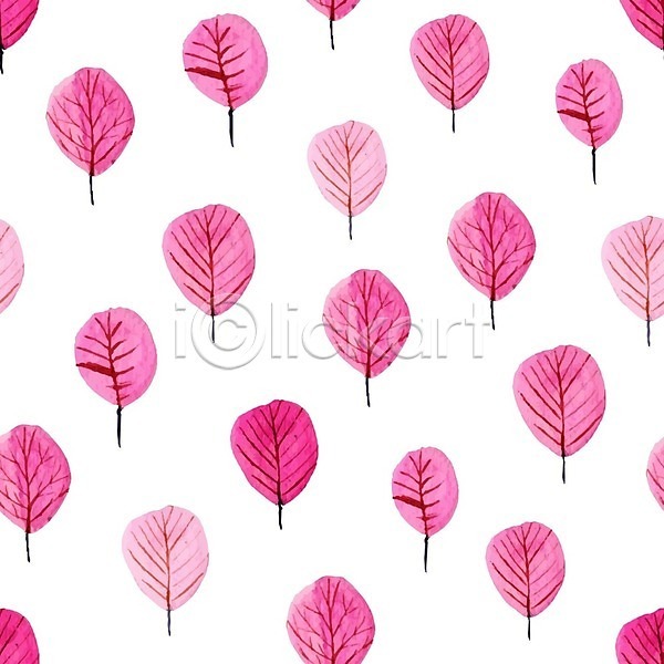 사람없음 EPS 일러스트 해외이미지 나무 분홍색 패턴 해외202008