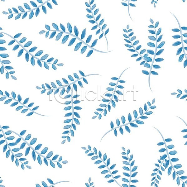 사람없음 EPS 일러스트 해외이미지 잎 파란색 패턴 해외202008