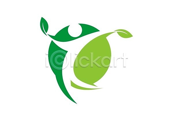 사람모양 EPS 그린아이콘 해외이미지 나뭇잎 무료이미지 에코 초록색 해외202008