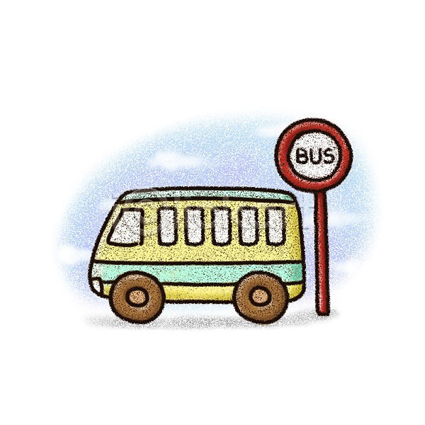 사람없음 PSD 아이콘 교육 구름(자연) 버스 버스정류장 스쿨버스 육상교통 자동차 초크 페인터 표지판 한대