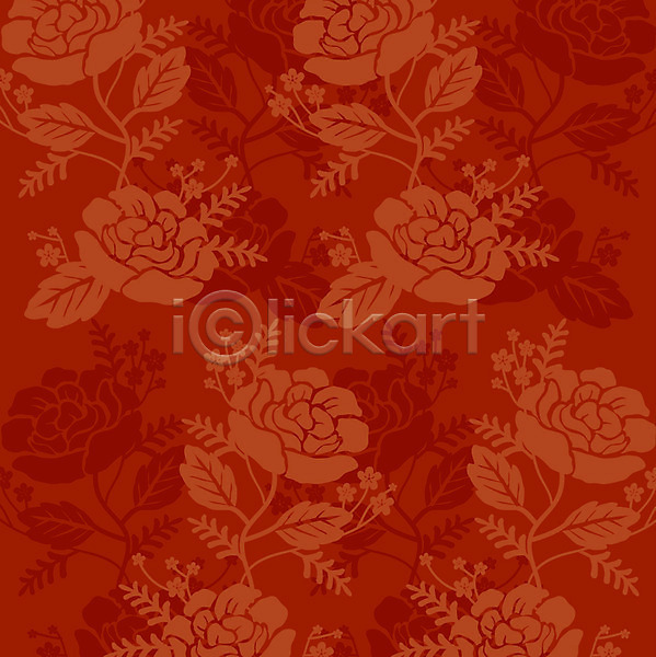 사람없음 EPS 일러스트 꽃 꽃무늬 백그라운드 빨간색 컬러 패턴