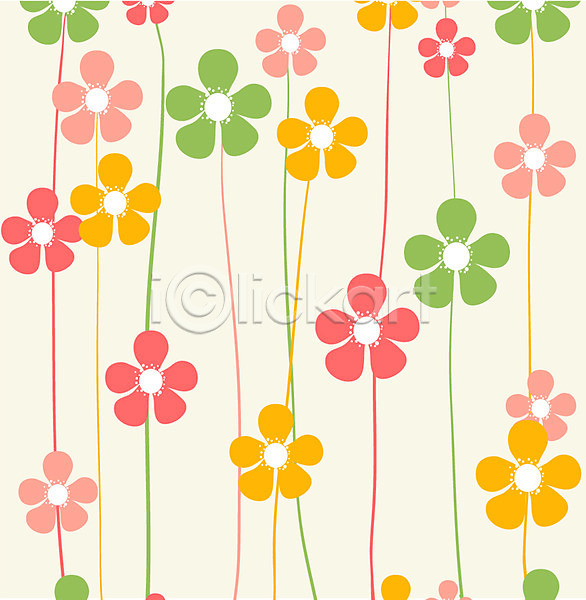 사람없음 EPS 일러스트 꽃 꽃무늬 백그라운드 패턴