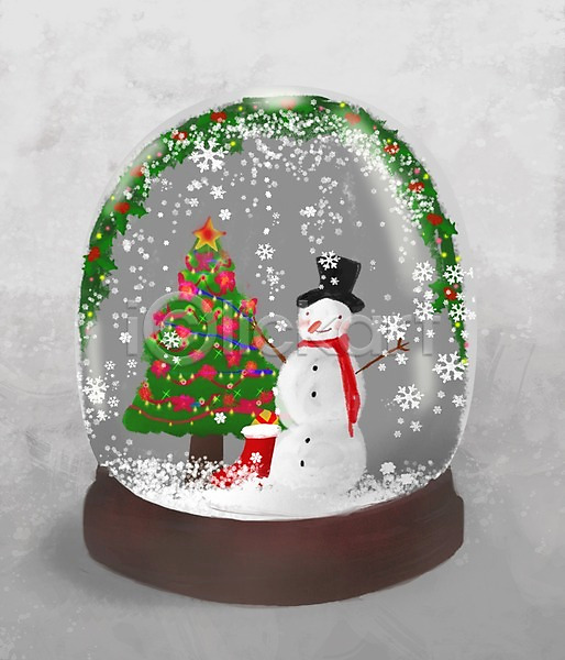 사람없음 PSD 일러스트 기념일 눈(날씨) 눈사람 백그라운드 세로 스노글로브 이벤트 장식 종교 크리스마스 크리스마스트리